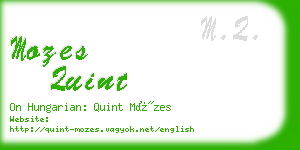 mozes quint business card